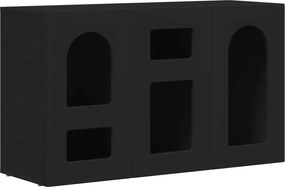 vidaXL Πλαϊνό γραφείο ELST Μαύρο 100 x 35 x 59 εκ Επεξεργασμένο ξύλο