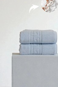 Stewehome Σετ 2 τεμαχίων γκρι βαμβακερές πετσέτες χεριών 50x90 cm
