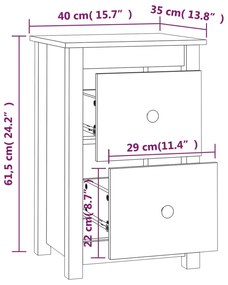 ΚΟΜΟΔΙΝΟ ΚΑΦΕ ΜΕΛΙ 40 X 35 X 61,5 ΕΚ. ΑΠΟ ΜΑΣΙΦ ΞΥΛΟ ΠΕΥΚΟΥ 820952