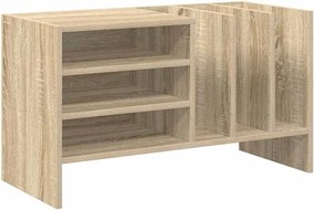 vidaXL Ντουλάπι δίσκων βινυλίου με ράφι Δρύς Sonoma 78,5 x 35 x 45 εκ