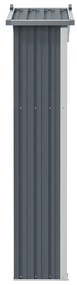 vidaXL Αποθήκη Κήπου Γκρι 116x45x175 εκ. από Γαλβανισμένο Ατσάλι