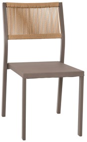 ΚΑΡΕΚΛΑ ΑΛΟΥΜΙΝΙΟΥ ΣΑΜΠΑΝΙ ΜΕ RATTAN & TEXTLINE HM5921.03 46x55,5x83 εκ.