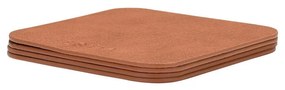 Estia Σουπλά Allure Pvc 10x10cm Καφέ Σετ 4 Τεμ.