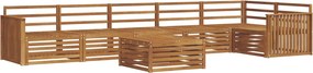 vidaXL Σειρά Καναπέ Εξωτερικού 7 pcs Φυσικό
