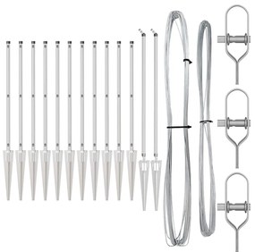 vidaXL Στύλος Περιφράξεων 13 pcs Ασημί Ατσάλι