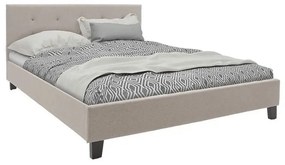 Κρεβάτι Mago 006-000037 157x213x88 Για Στρώμα 150x200 Beige Διπλό Wood, Fabric