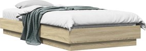 vidaXL Κρεβάτι δαπέδου Sonoma Δρυς 80 x 200 cm Επεξεργασμένο Ξύλο