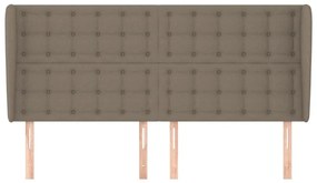 Κεφαλάρι με Πτερύγια Taupe 183x23x118/128 εκ. Υφασμάτινο - Μπεζ-Γκρι