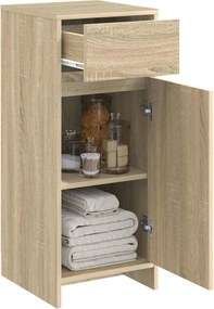 vidaXL Ντουλάπι Μπάνιου Sonoma Δρυς 35 x 36,5 x 85 εκ.