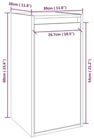 ΝΤΟΥΛΑΠΙΑ ΤΟΙΧΟΥ 2 ΤΕΜ. ΛΕΥΚΑ 30X30X60 ΕΚ ΑΠΟ ΜΑΣΙΦ ΞΥΛΟ ΠΕΥΚΟΥ 813488