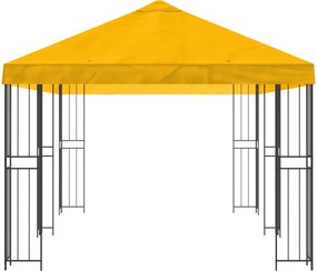 vidaXL Κιόσκι με Πλαϊνές Τοίχους 6 x 3 m Κίτρινο