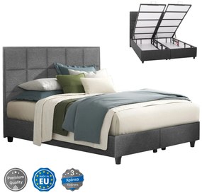 Intrahome ΚΡΕΒΑΤΙ CASABLANCALKUCASABLANCALCASABLANCA_LUMPURCASABLANCA ΜΕ ΑΠΟΘΗΚΕΥΤΙΚΟ ΑΠΟ ΓΚΡΙ ΥΦΑΣΜΑ .01 ΓΙΑ ΣΤΡΩΜΑ 160x200 εκ. intraho-1610821
