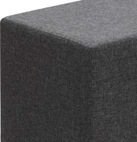 Σκαμπώ Linda Megapap υφασμάτινο χρώμα ανθρακί 40x40x40εκ.