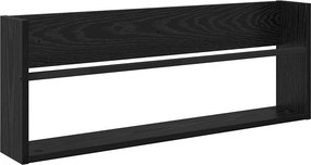 vidaXL Ράφι Περιοδικών με ράφι 2 pcs Μαύρη Οξυά 80 x 12 x 30 εκ