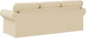 vidaXL Καναπές 180cm Κρεμ Μέταλλο