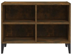 vidaXL Έπιπλο Τηλεόρασης Καπνιστή Δρυς 69,5x30x50 εκ & Μεταλλικά Πόδια