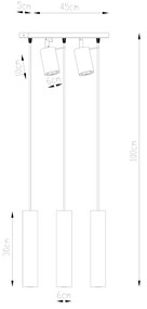 Sollux Κρεμαστό φωτιστικό Ring 5,ατσάλι,5xGU10/40w,μαύρο