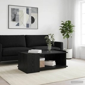 vidaXL Τραπεζάκι σαλονιού Μαύρη Δρυς 90 x 50 x 33 εκ.