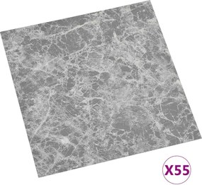 vidaXL Πλάκες Δαπέδου 5,11 τ.μ. 55 pcs PVC Γκρι