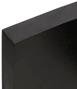 Πάγκος Μπάνιου Σκούρο Καφέ 40x40x(2-6) εκ. Επεξ. Μασίφ Ξύλο - Γκρι