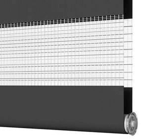 Ζέβρα τυφλή Μαύρο Πλάτος υφάσματος 110,9 εκ. Πολυεστέρας - Μαύρο