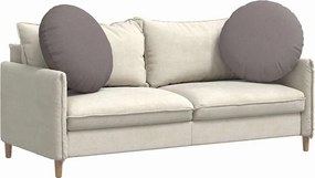 vidaXL Μαξιλάρια καθισμάτων 2 pcs Taupe Ø80 x 29 εκ ύφασμα