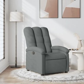 vidaXL Πολυθρόνα με Ανακλινόμενη Πόρτα Σκούρο Γκρι Υφασμάτινη
