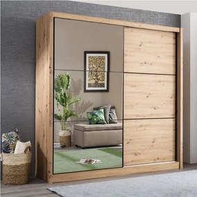 Ντουλάπα Navara με Καθρέφτη 215 OG Artisan Oak 213x60x215,5 εκ.