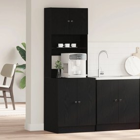 vidaXL Ντουλάπι Κουζίνας Μαύρη Καστανιά 60x50x180 cm Επεξεργασμένο Ξύλο