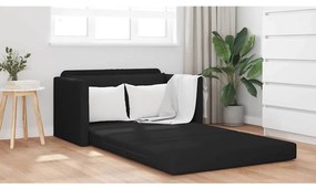 vidaXL Κρεβάτι καναπές Μαύρο 124 x 71 x 78 εκ ύφασμα