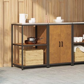 vidaXL Σετ Αποθήκευσης Κουζίνας 2 pcs Σκ rusty 120 x 50 x 92 εκ.
