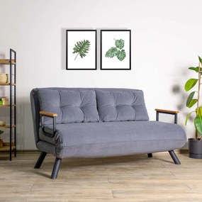 Διθέσιος Καναπές Κρεβάτι Γκρι SEDA 78x133x78