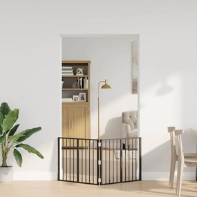 vidaXL Πόρτα Σκύλου 2 pcs Μαύρο 80 x 60 cm Επικαλυμμένος Χάλυβας