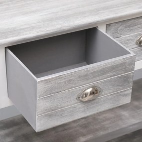vidaXL Μπουφές Αντικέ Γκρι 108 x 30 x 76 εκ. από Μασίφ Ξύλο Παυλώνιας
