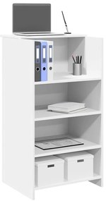 vidaXL Γραφείο υποδοχής Λευκό 55x50x103,5 cm Κατασκευασμένο ξύλο