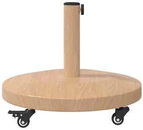 vidaXL Βάση ομπρέλας Ανοιχτό Ξύλο 48 x 48 x 32 εκ.