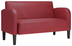 vidaXL Καναπές Loveseat Μπορντό 110 εκ. Συνθετικό δέρμα