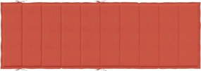 vidaXL Μαξιλάρι Ξαπλώστρας Κόκκινο 186x58x4 εκ. Ύφασμα