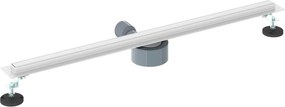 vidaXL 360° Νεροχύτης ντους με λεπτό μοντέλο Ασημί 80 cm