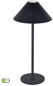 Φωτιστικό Επιτραπέζιο Επαναφορτιζόμενο Cone 4275201 Φ15x32,3cm Dim Led 321lm Black Viokef