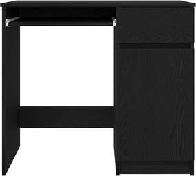 vidaXL Γραφείο Μαύρο Δρυς 86x49x76 εκ. από Επεξεργασμένο Ξύλο