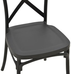 Καρέκλα Crossie pp σε ανθρακί απόχρωση 38x46.5x82εκ 38x46.5x82 εκ.