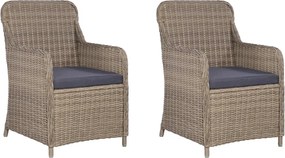 vidaXL Σετ Τραπεζαρίας Κήπου 3 Τεμαχίων Καφέ