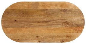 vidaXL Επιφάνεια Τραπεζιού Οβάλ 100x50x3,8 εκ. Μασίφ Ξύλο Μάνγκο