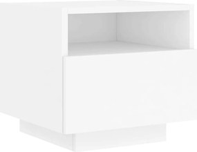 vidaXL Κομοδίνο με Φώτα LED Λευκό 40 x 39 x 37 εκ.