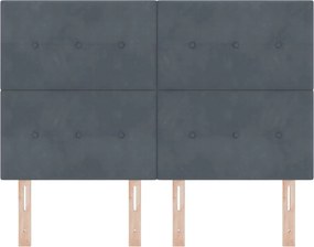 vidaXL Κεφαλάρι Σκούρο Γκρι 144 cm Βελούδο