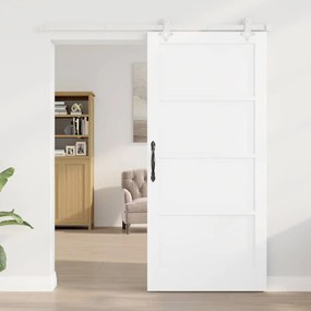 vidaXL Συρόμενη Πόρτα Χειροκίνητος Λευκό 93 x 202 cm