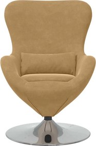 vidaXL Κάθισμα-αυγό Καφέ Βελούδο