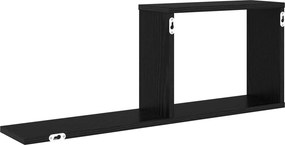 vidaXL Κρεμαστά ράφια 2 τμχ. Μαύρη Δρυς 80 x 15 x 30 εκ