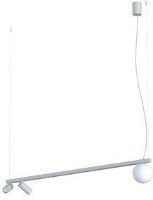Φωτιστικό Οροφής Fourty 11450 12-16.5x101-107x160cm 10W White-Grey Nowodvorski